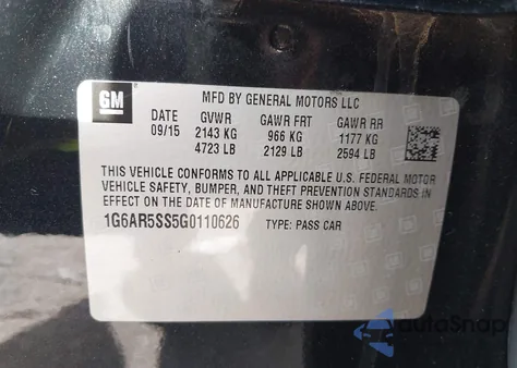 2016 Cadillac Cts Luxury Collection from USA, damaged, VIN 1G6AR5SS5G0110626